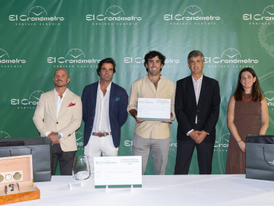 Ganador 2ª Categoría Hándicap, Jaime Alba Baturone, junto a D. Roque Lage, D. Álvaro Sanchís, D. Gonzalo Piñar y Dña. Carla Sanchís