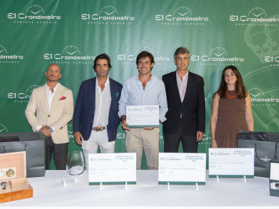 2º clasificado 2ª Categoría Hándicap,  José Ignacio Herrero Calvo, junto a D. Roque Lage, D. Álvaro Sanchís, D. Gonzalo Piñar y Dña. Carla Sanchís